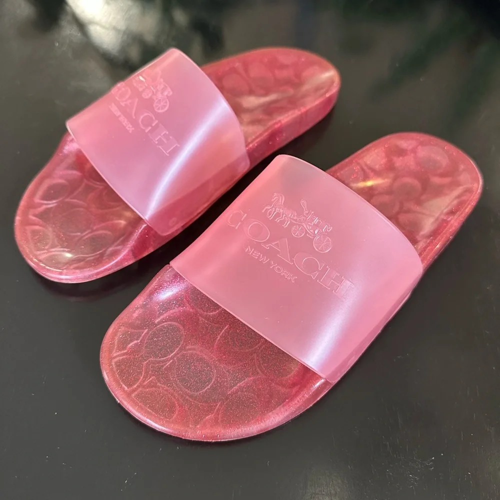Coach | Shoes | Coach Pink Ulyssa Womens Logo Flats Pool 